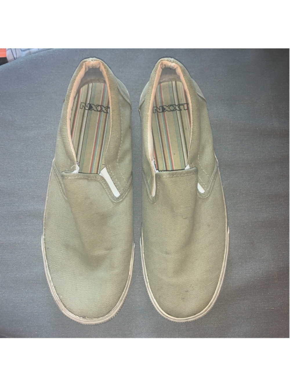 Men's NXXT Slip-On Sneakers Size 12 Green Casual Shoes